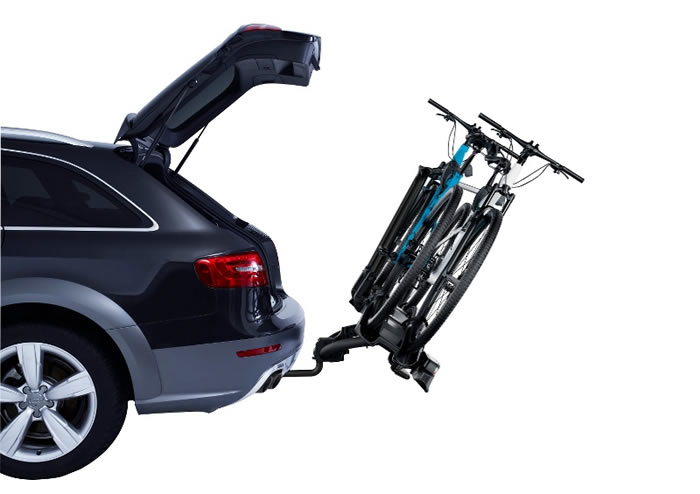 VeloCompact tilted with bikes